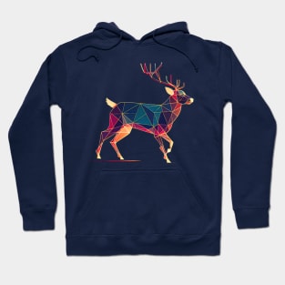 Geometric running deer Hoodie